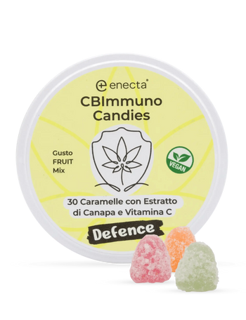 Caramelle con vitamina C ed estratto di canapa