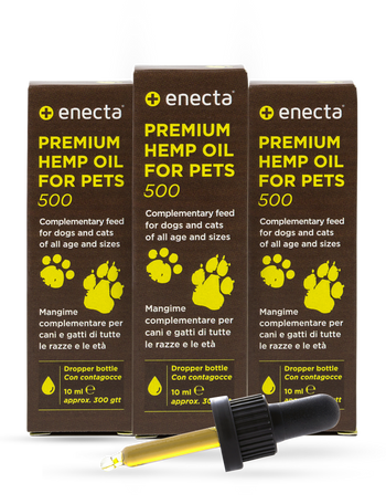 3 pack | Premium Hemp Oil per animali 500 | 10 ml