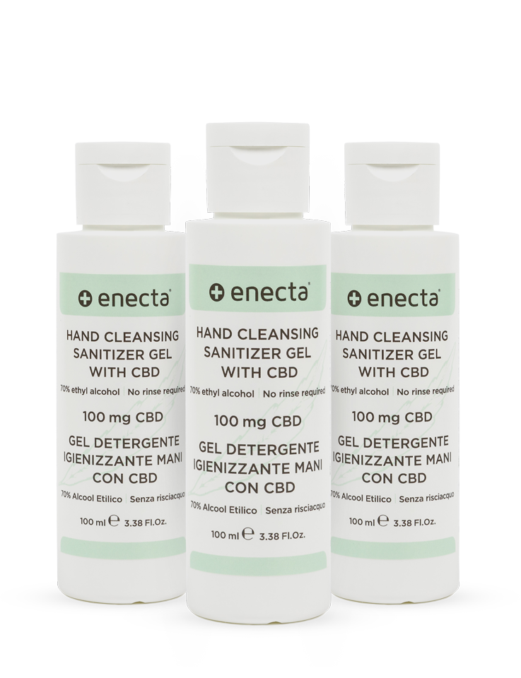 3 pack | Gel igienizzante mani - 100 mg CBD | 100 ml