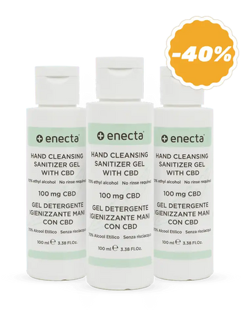 3 pack | Gel igienizzante mani - 100 mg CBD | 100 ml