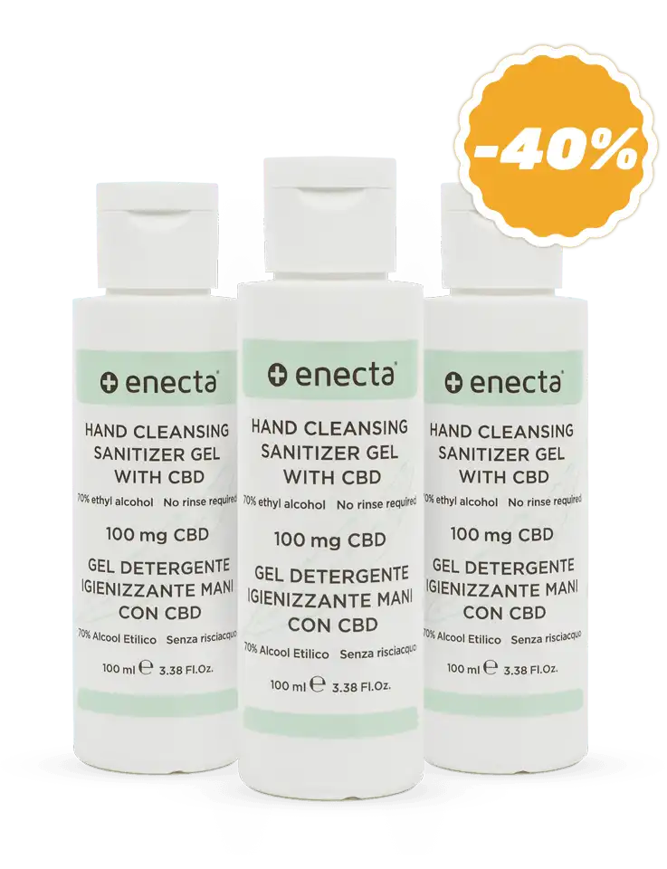 3 pack | Gel igienizzante mani - 100 mg CBD | 100 ml