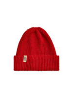 Cappello in canapa logo verticale - colore rosso