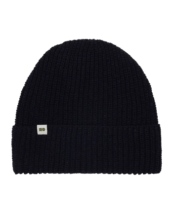 HEMP BEANIE - Cappello nero in canapa con piccolo logo