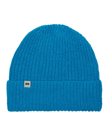 HEMP BEANIE - Cappello turchese in canapa con piccolo logo
