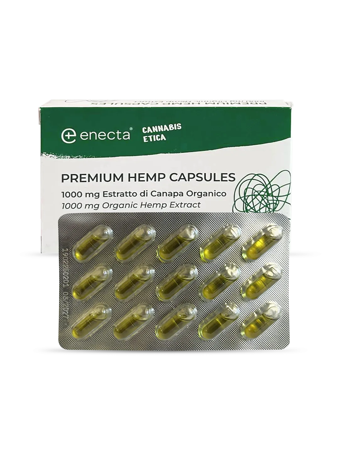 Capsule CBD Premium vegane 30 - confezione e blister