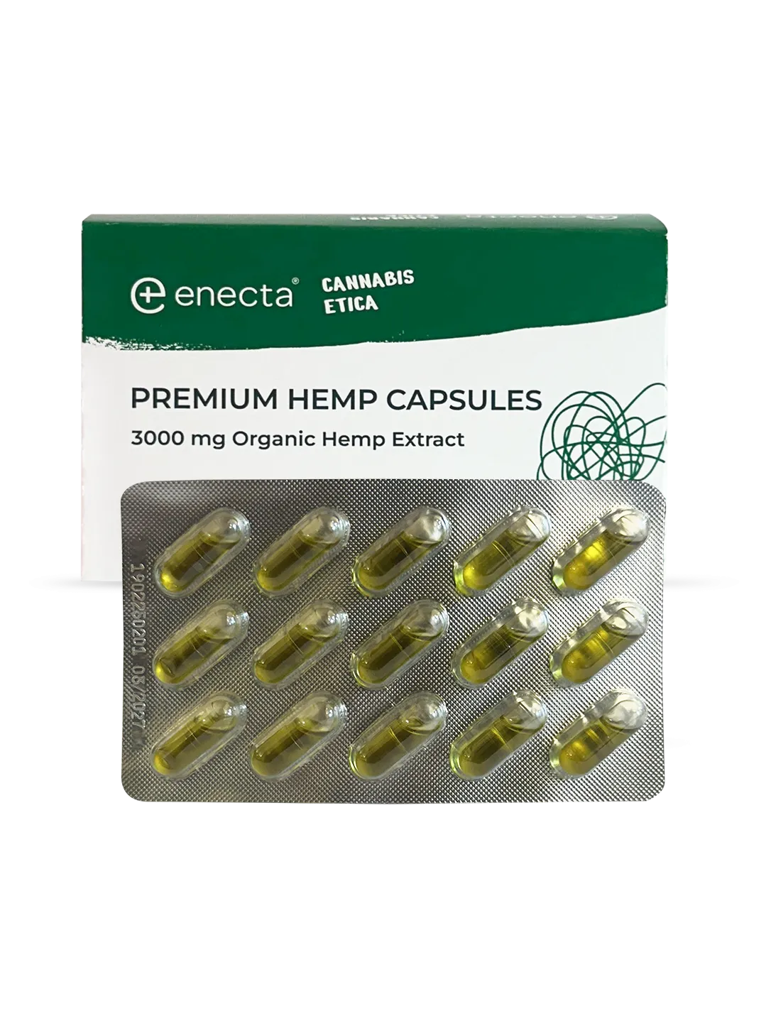 Capsule CBD Premium vegane 90 - confezione e blister