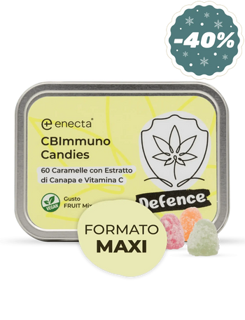 Caramelle con vitamina C ed estratto di canapa