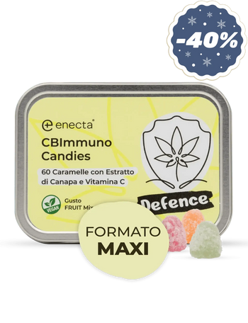 Caramelle con vitamina C ed estratto di canapa