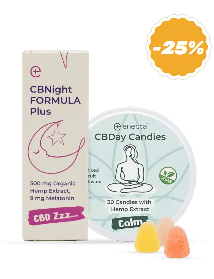 CBNight Plus 30 ml + CBDay Candies 60 gr