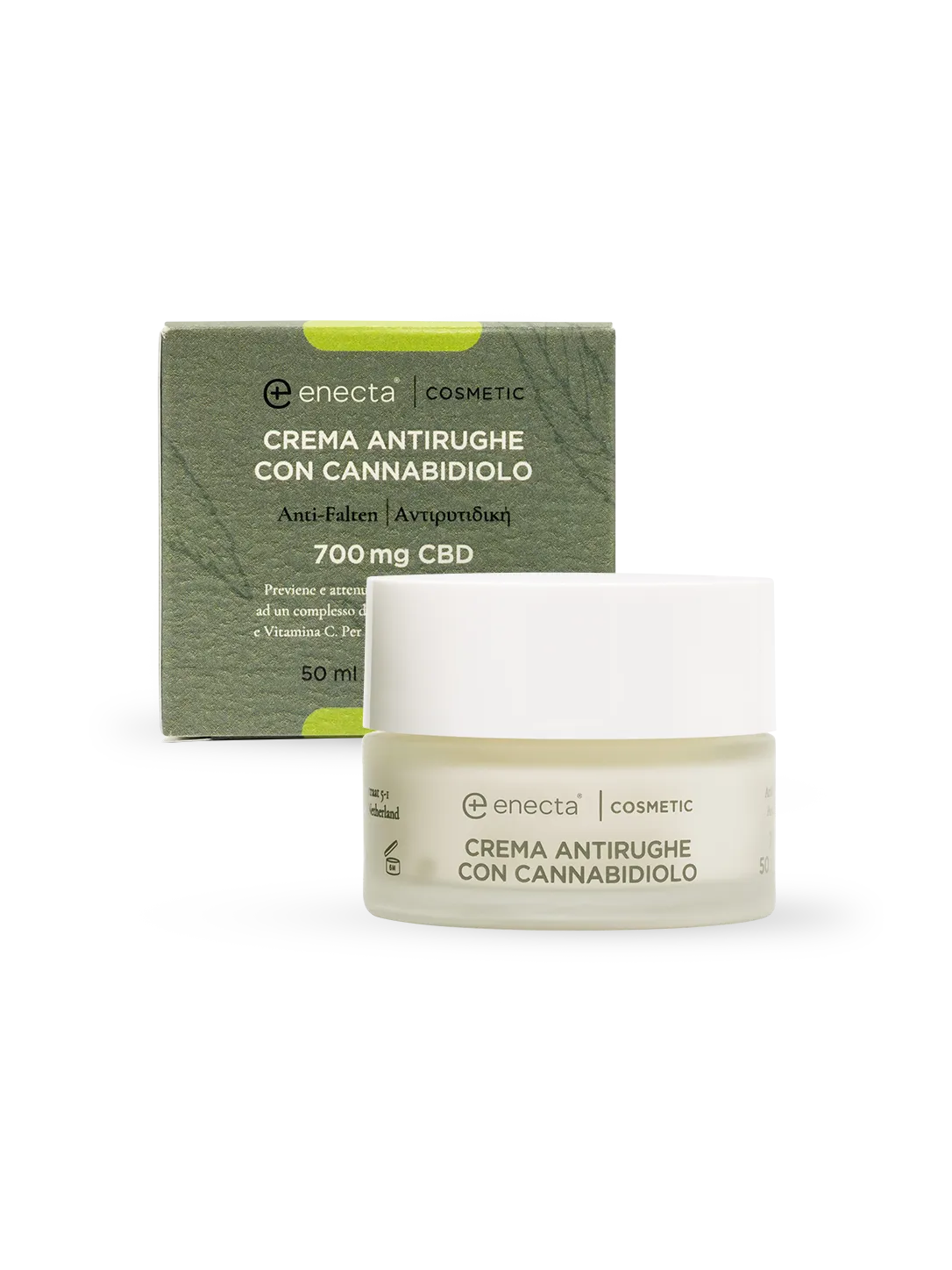 Crema antirughe con CBD - vasetto e astuccio