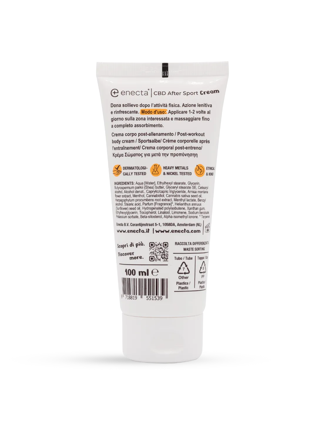 Crema CBD e arnica montana 100 ml - tubo e astuccio
