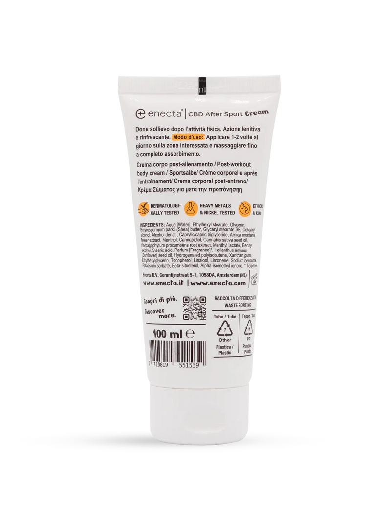 Crema CBD e arnica montana 100 ml - tubo e astuccio