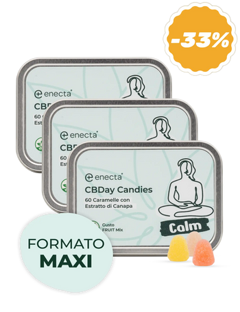 3 Pack | Caramelle CBDay per ansia e stress | 120 gr