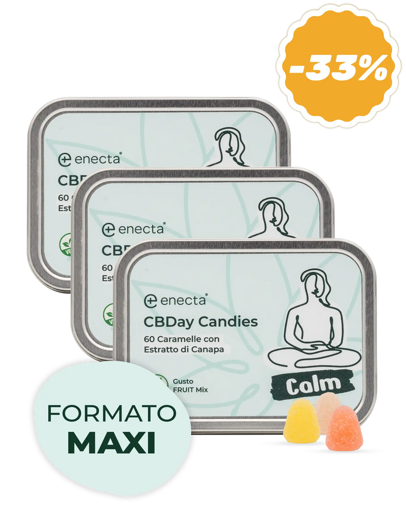 3 Pack | Caramelle CBDay per ansia e stress | 120 gr