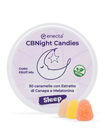 Caramelle per dormire, con CBD, CBN e melatonina
