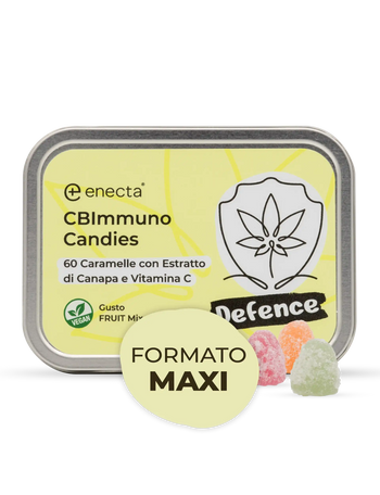 Caramelle con vitamina C ed estratto di canapa