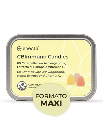 Caramelle con vitamina C ed estratto di canapa