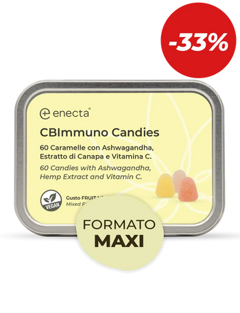 Caramelle con vitamina C ed estratto di canapa