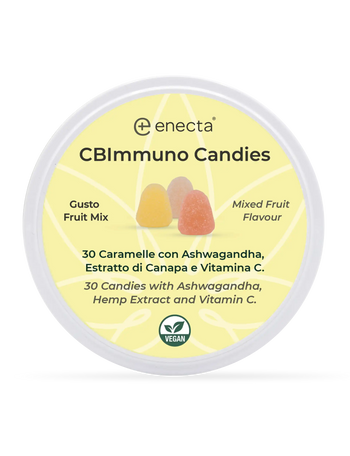 Caramelle con vitamina C ed estratto di canapa