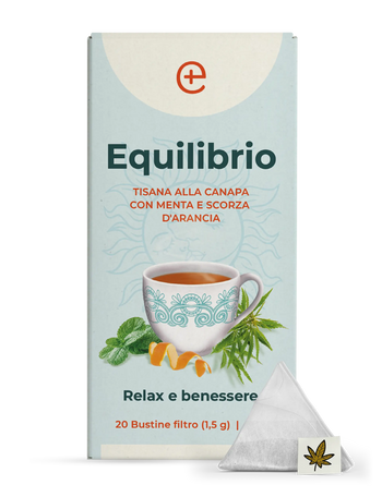 Tisana alla canapa con menta e scorza d’arancia