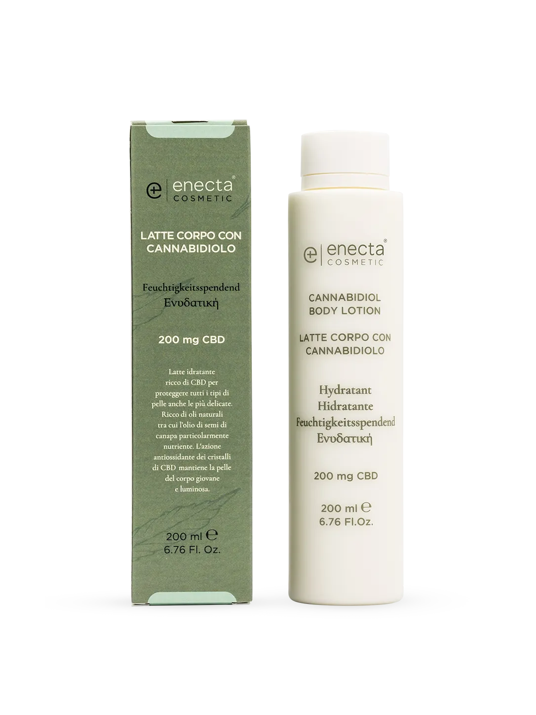 Latte corpo con CBD - flacone e astuccio