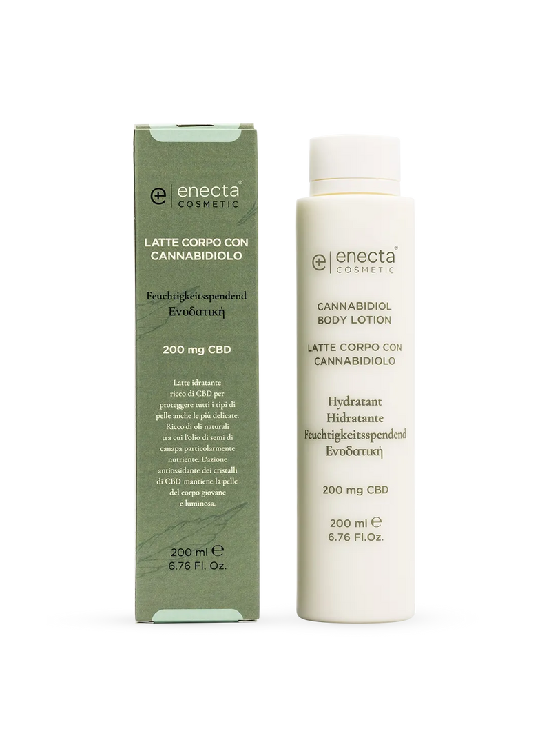 Latte corpo con CBD - flacone e astuccio