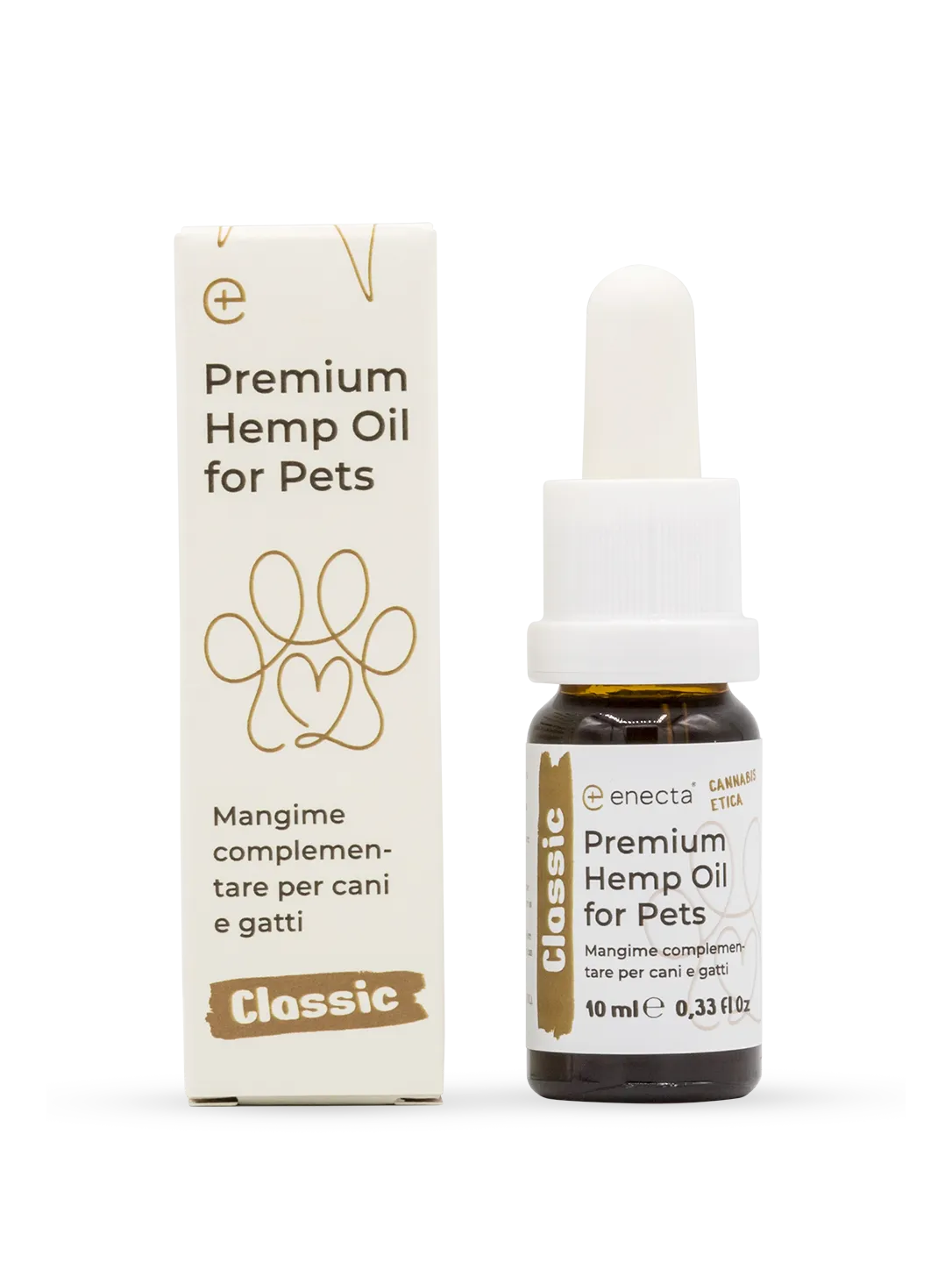 Olio CBD per animali 10 ml - confezione e flacone