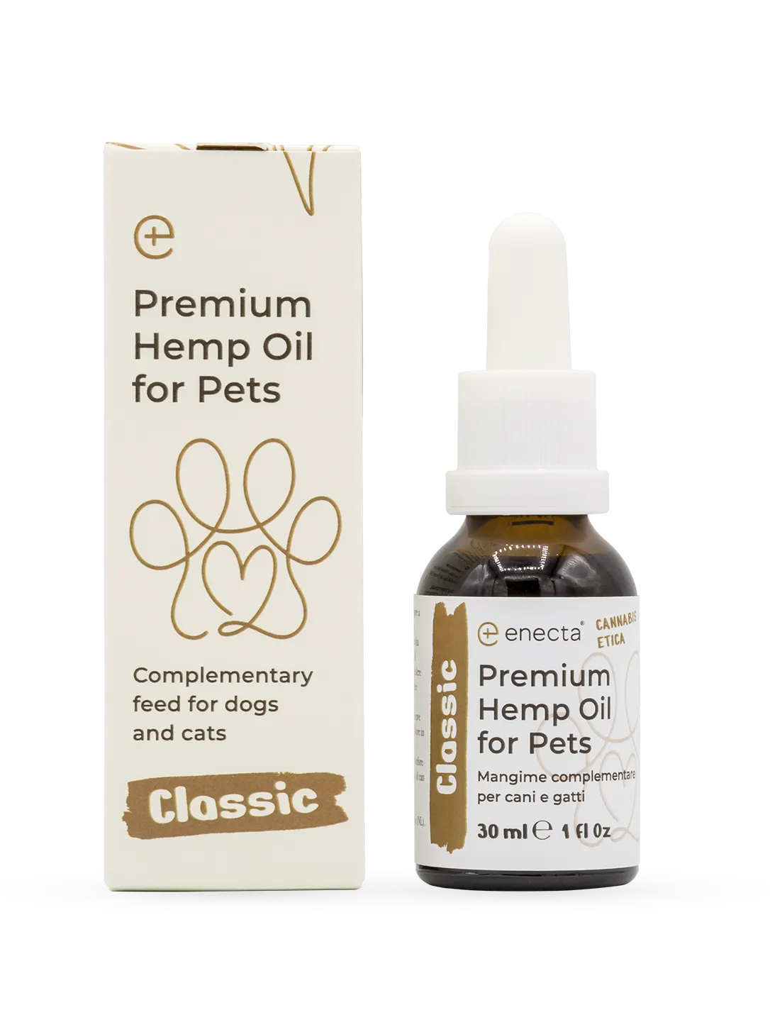 Olio CBD per animali 30 ml - confezione e flacone