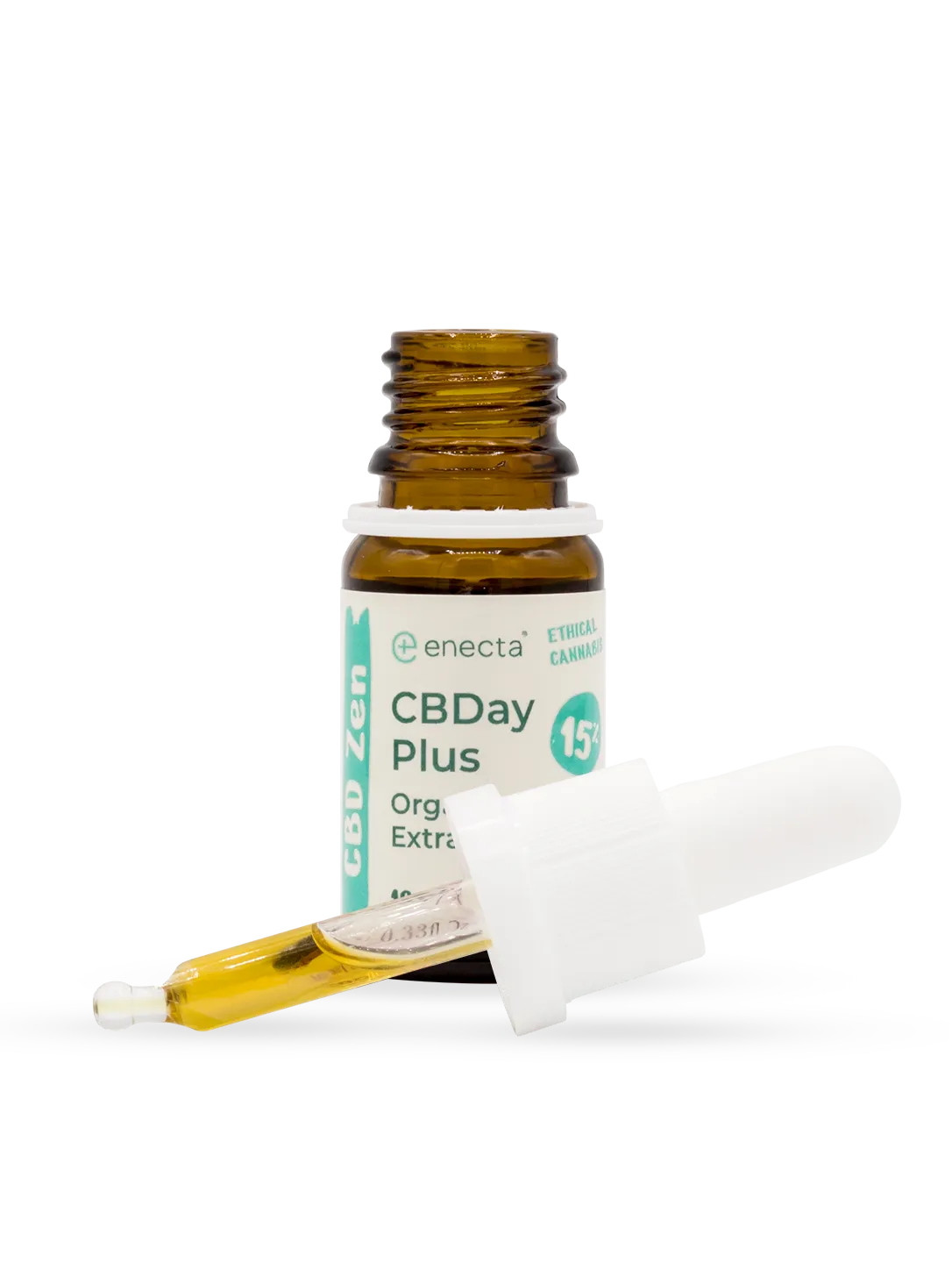 Olio CBDay 15% 10 ml - flacone, vista laterale