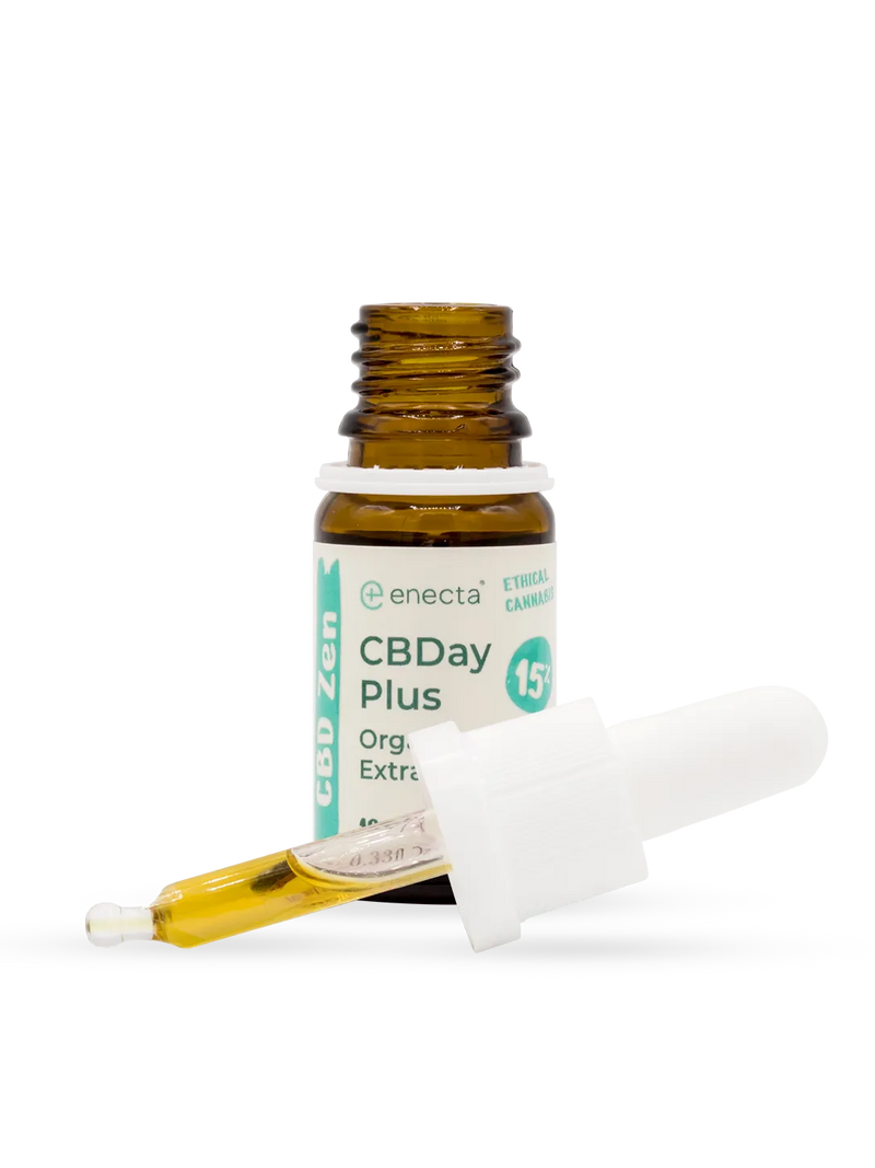 Olio CBDay 15% 10 ml - flacone, vista laterale