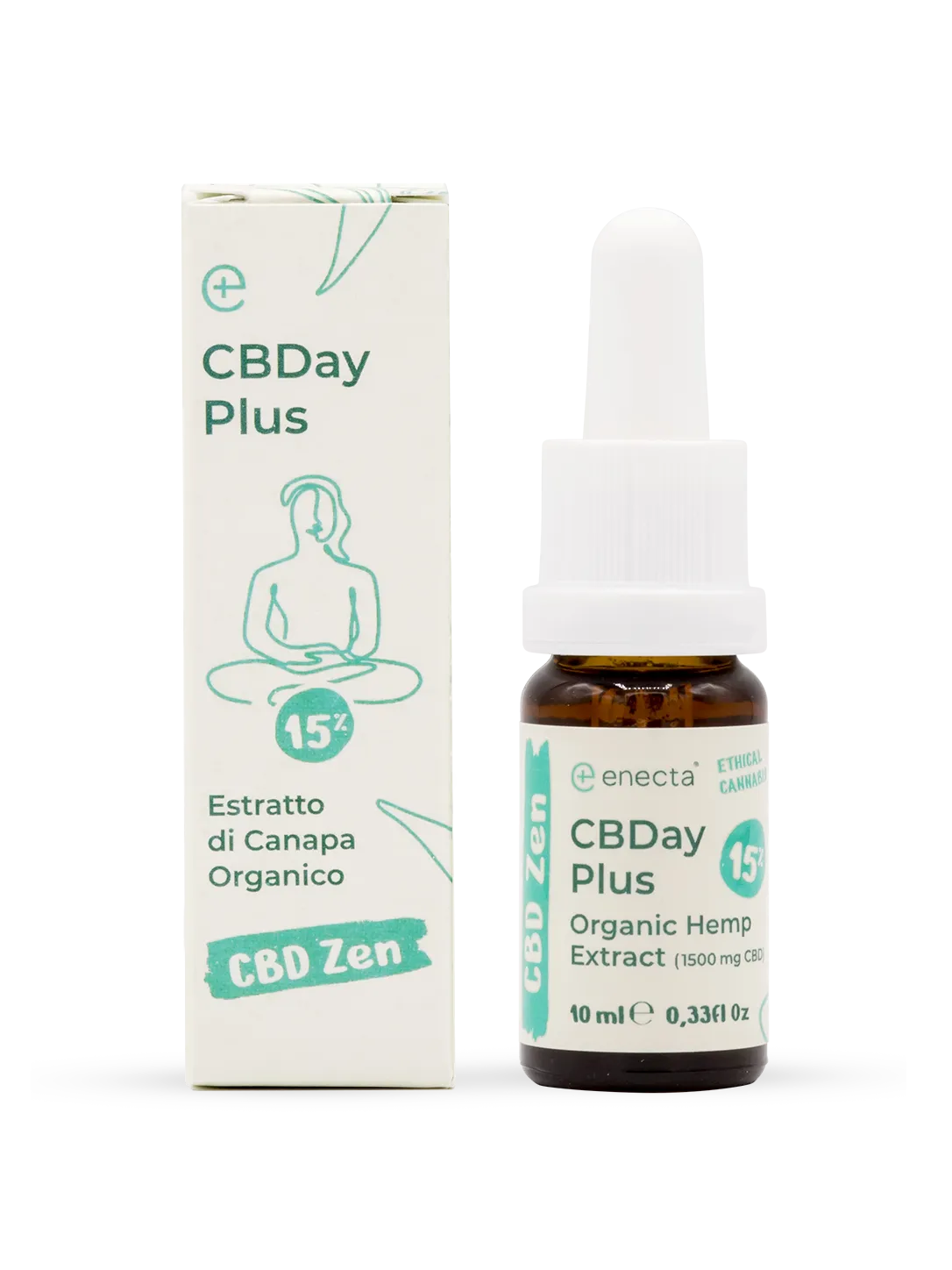 Olio CBDay 15% 10 ml - confezione e flacone