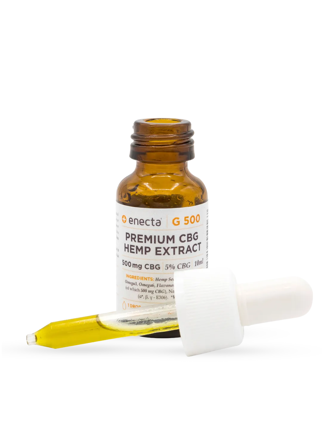 Olio CBG 5% 10 ml - flacone, vista laterale