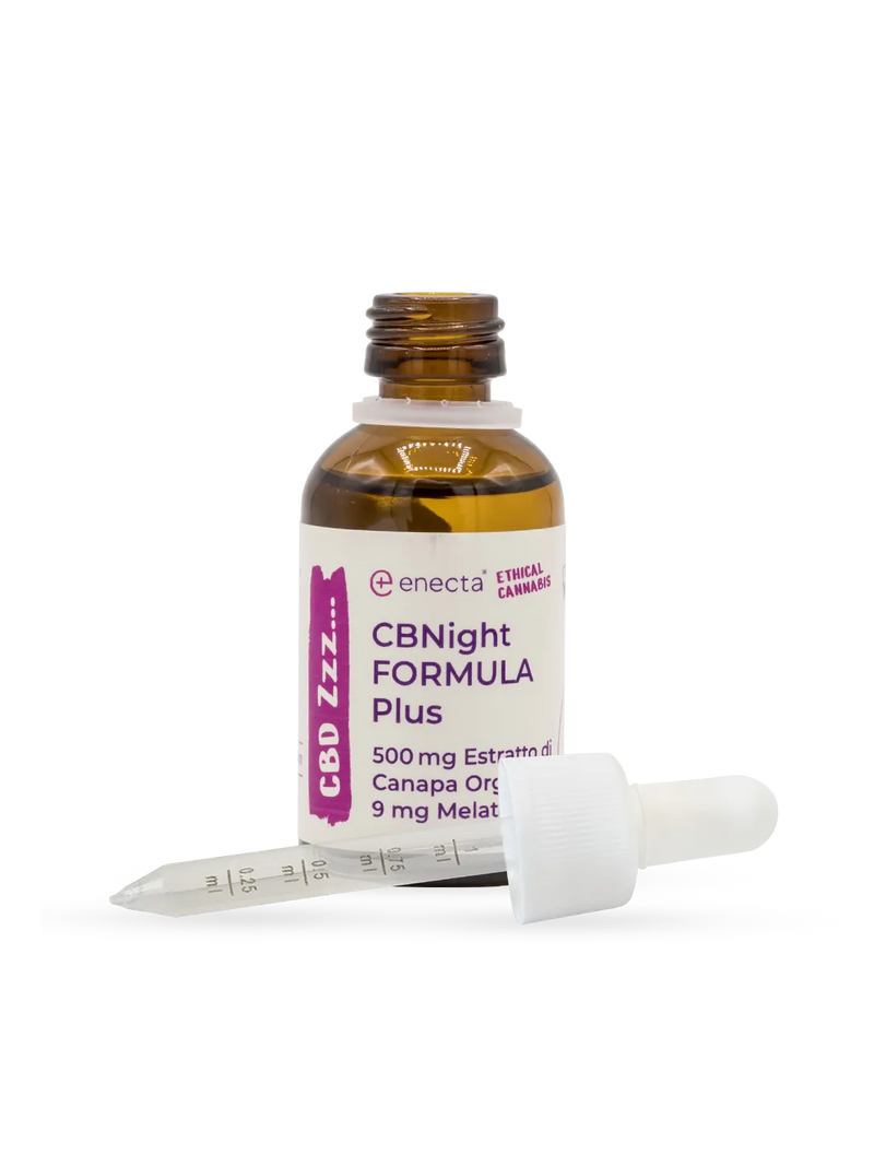 CBNight Plus 30 ml - flacone, vista laterale