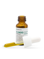 C2400 olio lenitivo CBD 24% 10 ml - flacone, vista laterale