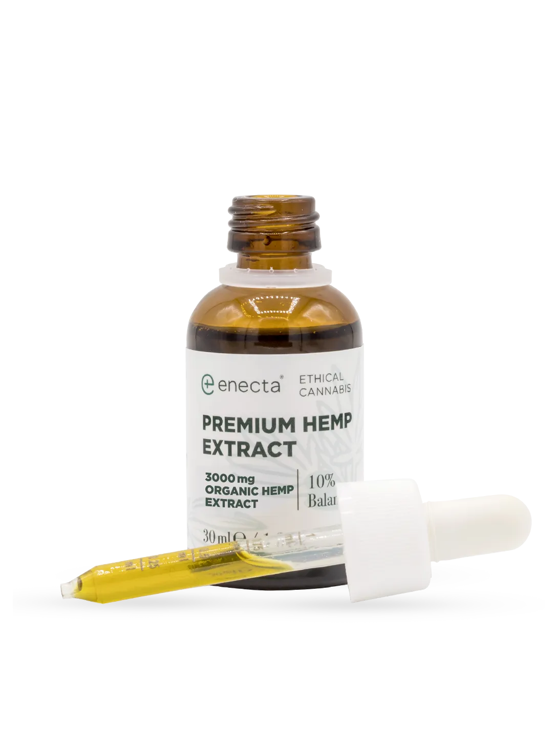 Olio CBD Premium 10% 30 ml - flacone, vista laterale