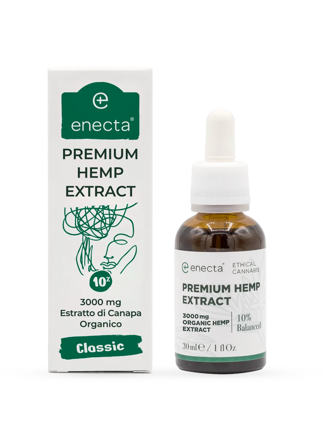 Olio CBD Premium 10% 30 ml - confezione e flacone